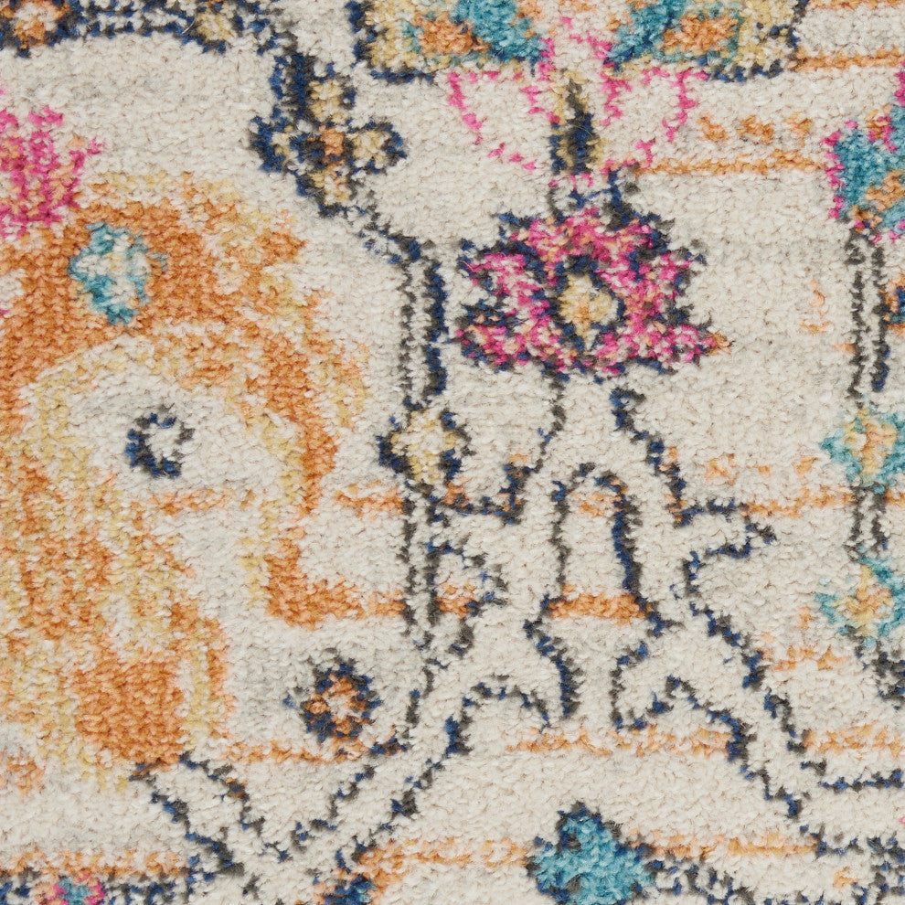 Nourison Passion 5' x Round Ivory/Multi Bohemian Indoor Area Rug