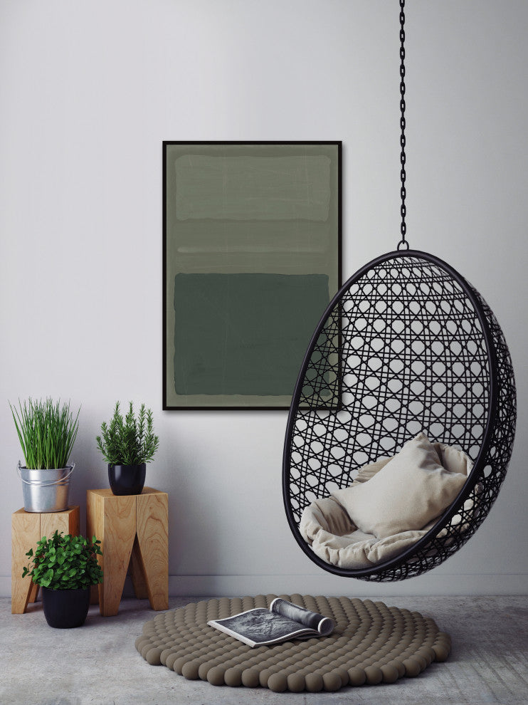 "Thin Partition" Floater Framed Painting Print on Canvas, 24x36