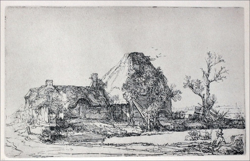Rembrandt Van Rijn The Landscape With a Man Sketching a Scene Wrapped Canvas