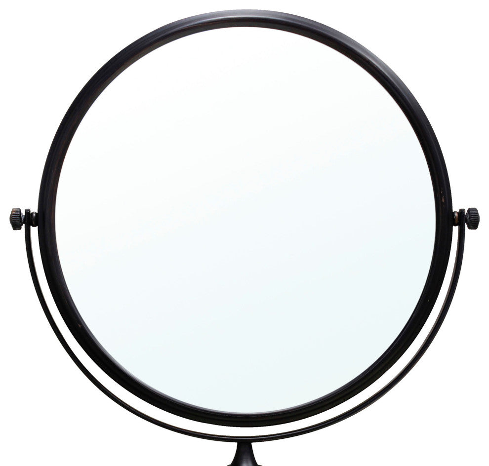 MODONA's Wall Mounted 8" Double Sided Mirror 1X-3X -, Rubbed Bronze