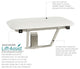 Padded Folding Wall Mount Shower Seat Bench, White, 32