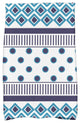 18x30" Scrambled Prints Geometric Print Hand Towels, Navy Blue