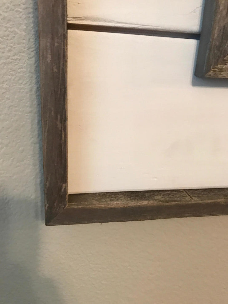 Shiplap Mirror With Reclaimed Wood, 22"x26"