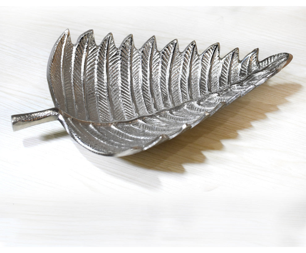 Handmade Decorative Aluminium Try, Silver Color Coated