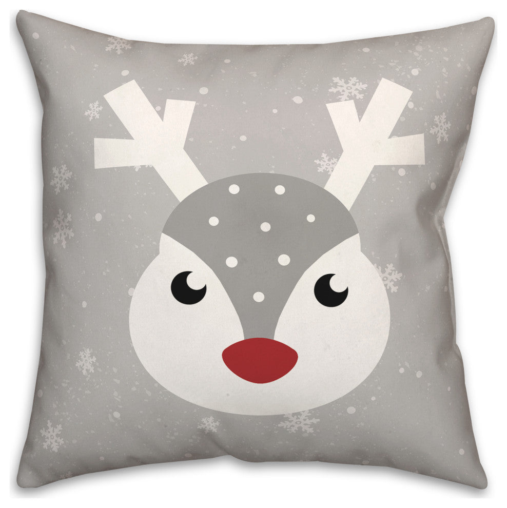 Gray Deer 16x16 Spun Poly Pillow