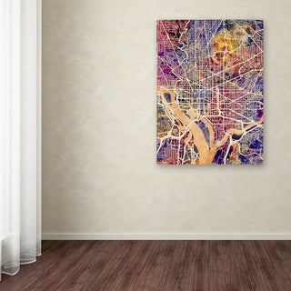 Michael Tompsett 'Washington DC Street Map 2' Canvas Art, 19"x14"