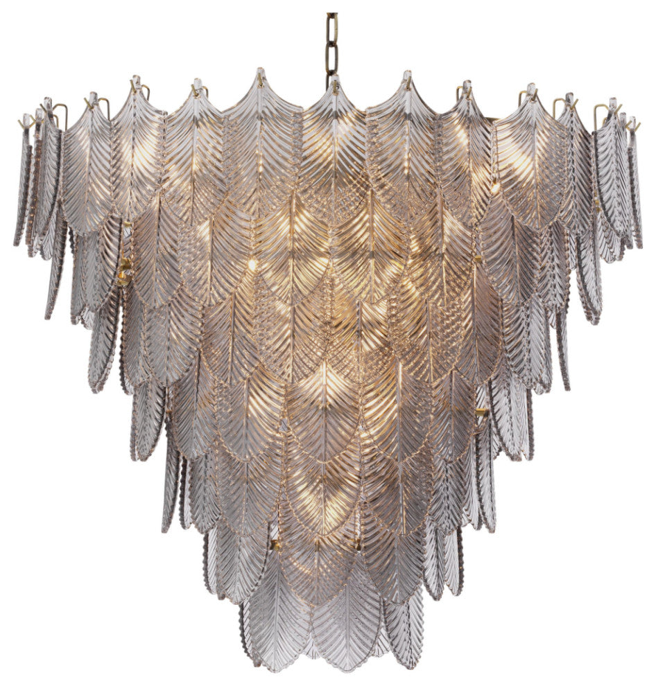 Smoked Glass Layered Chandelier, Eichholtz Verbier L