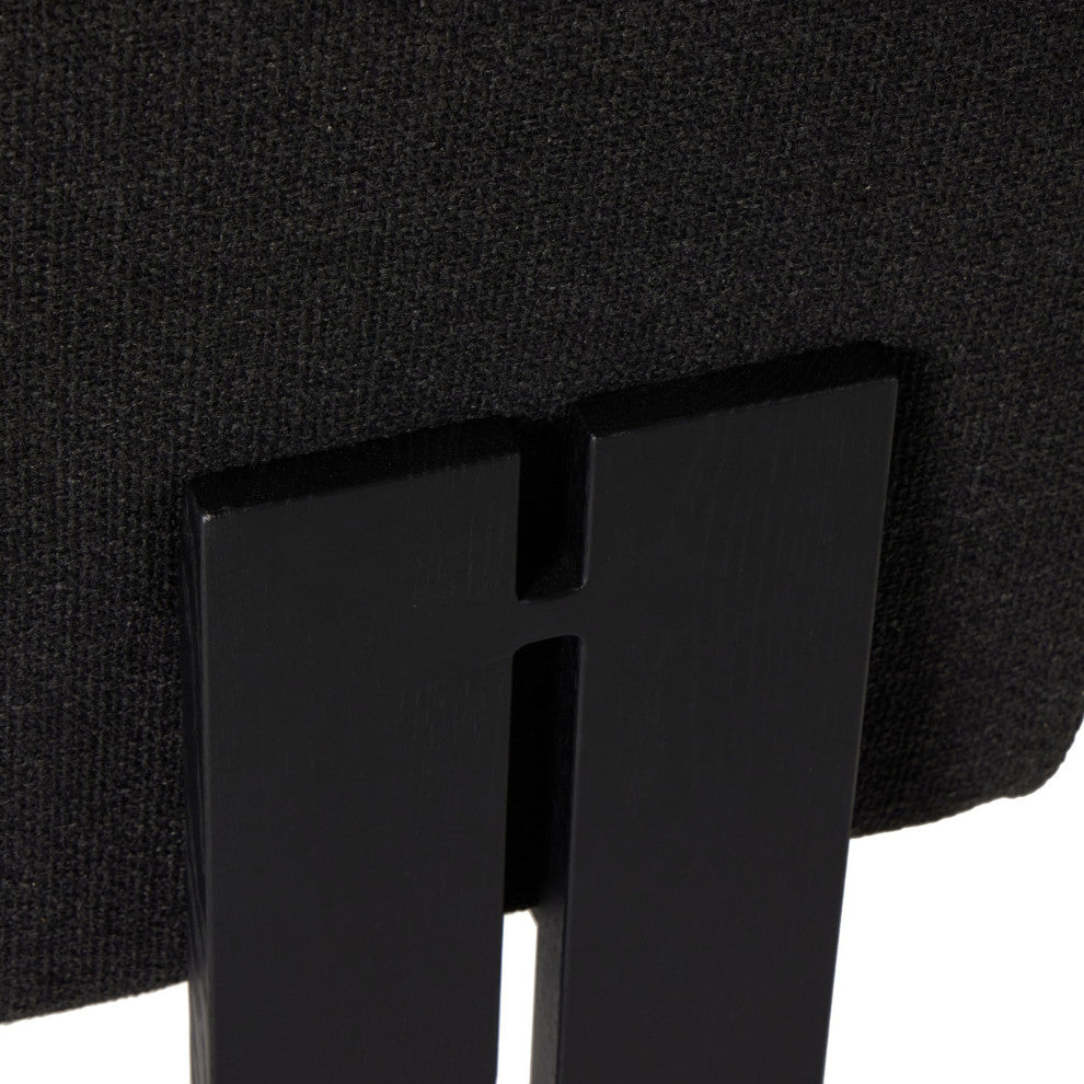 Roxy Dining Chair Gibson Black, Brushed Ebony Oak