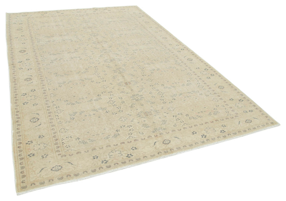 Rug N Carpet - Handwoven Oriental 6' 7'' x 9' 7'' Distressed Area Rug
