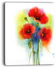 "Bunch of Bright Red Poppy Flowers" Flower Wall Art, 30"x40"