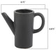 8.75" Ceramic Watering Can, Matte Black