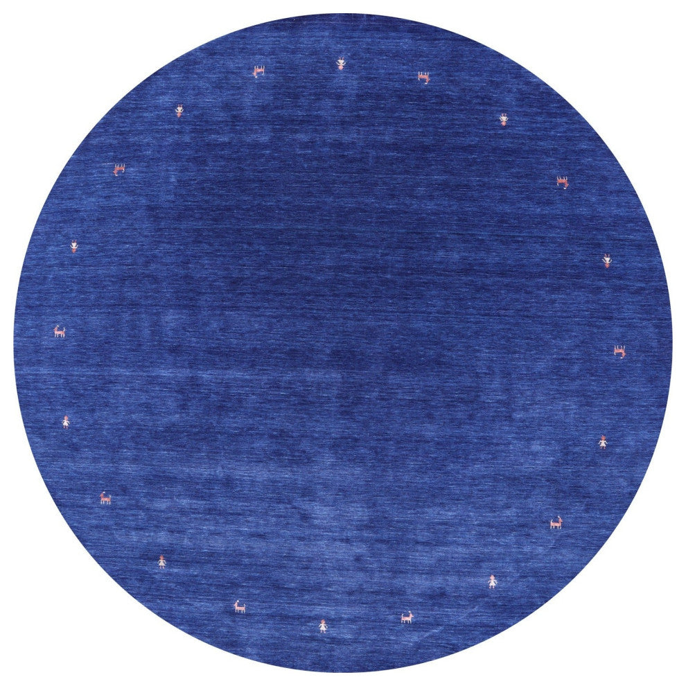 10' Round Persian Gabbeh Handmade Wool Rug - Q15040