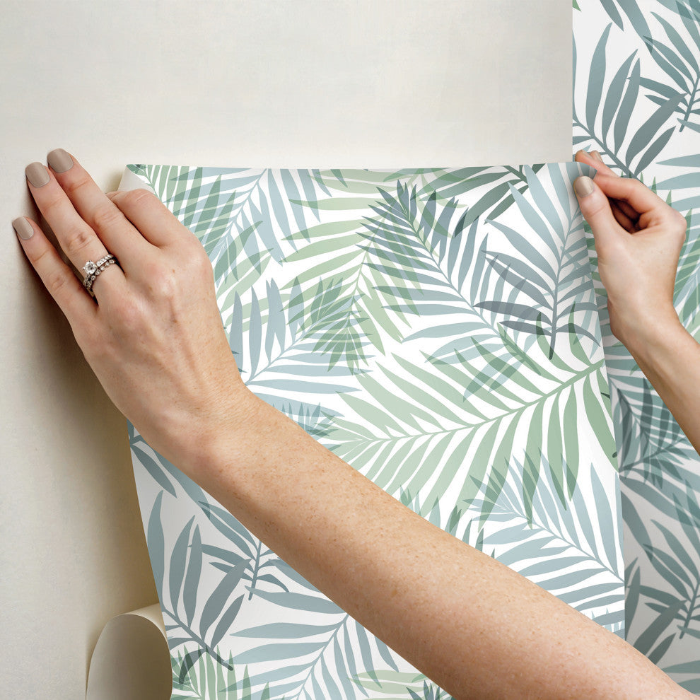 Blue Tropical Vibe Peel & Stick Wallpaper