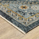 Augustus Tribal Medallions Blue/ Gold Indoor Area Rug, Blue, 3'3"x5'