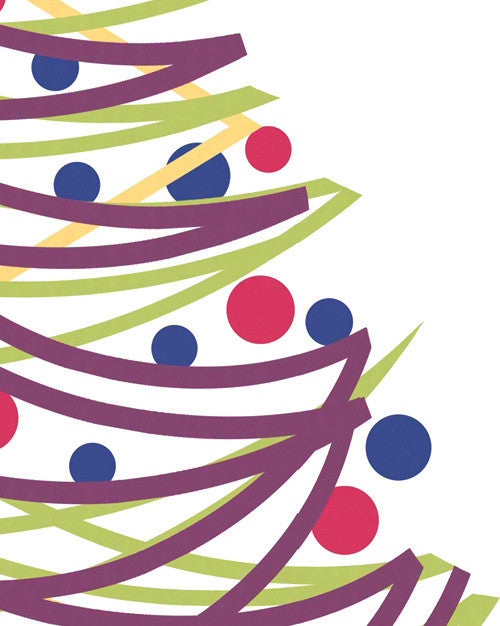 Oh Christmas Tree Decorative Holiday Geometric Print Hand Towel, Purple
