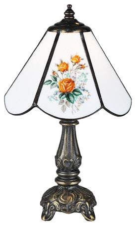 11.5H Rose Bouquet Mini Lamp