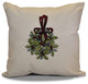 Decorative Holiday Pillow Floral Print, Green, 26"x26"