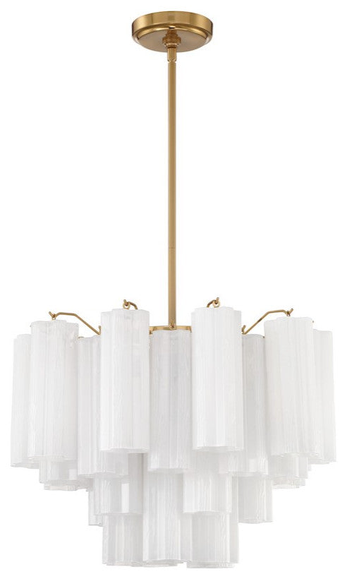 CRYSTORAMA Addis 6 Light Aged Brass Chandelier