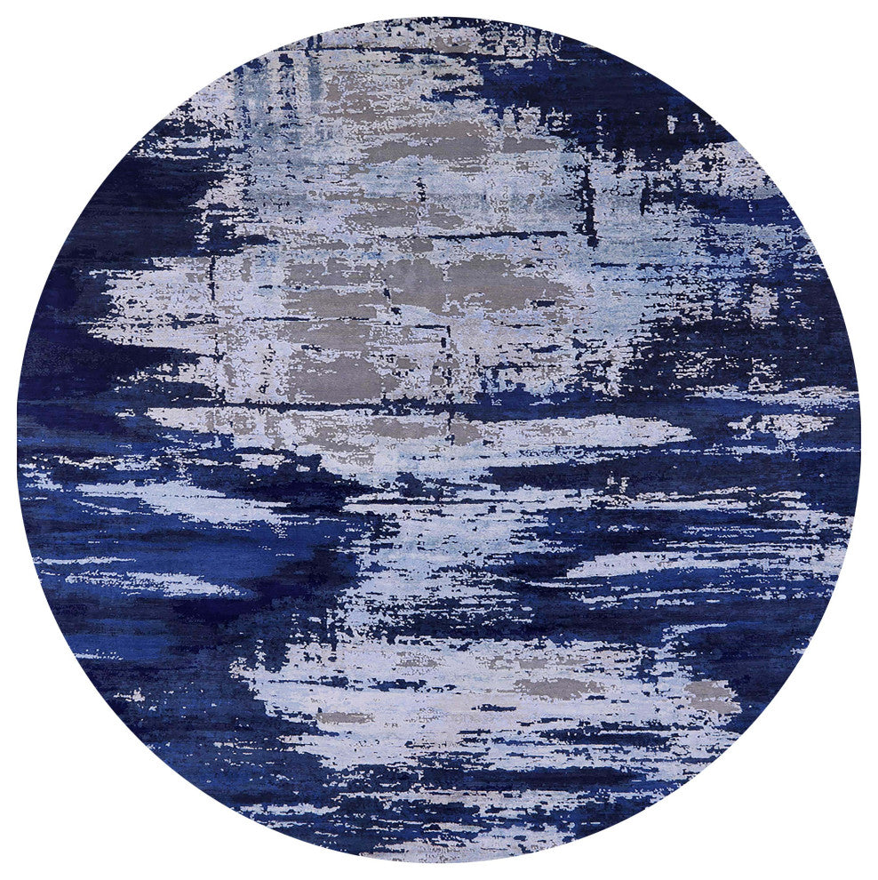 Ahgly Company Indoor Round Mid-Century Modern Area Rugs, 4' Round