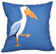 Pelican March, Animal Print Pillow, Blue, 26"x26"