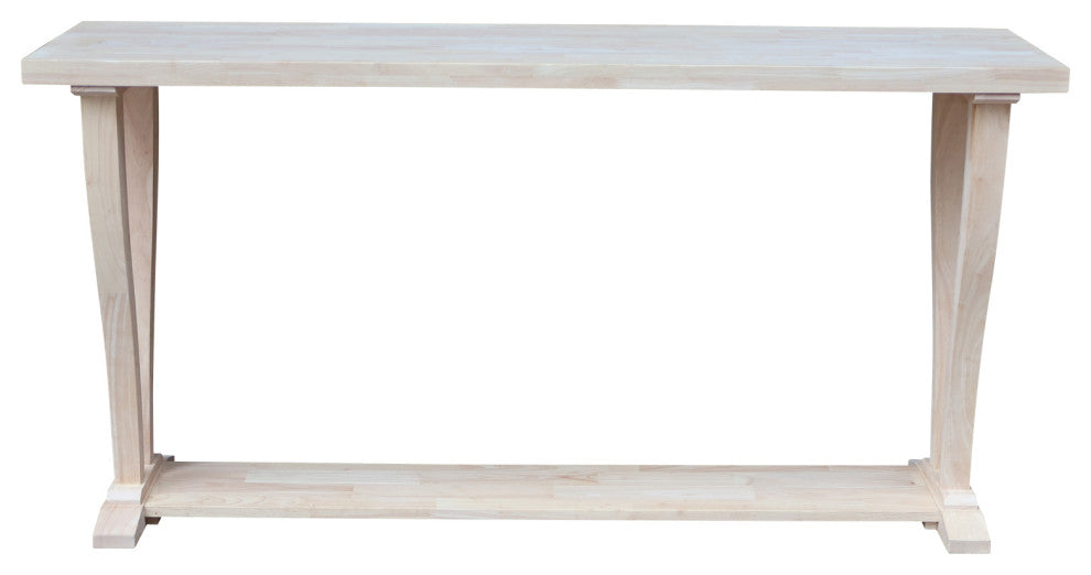 LaCasa Solid Wood Sofa Table, Unfinished