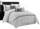 Elena 7 Piece Comforter Bedding Set, White, California King