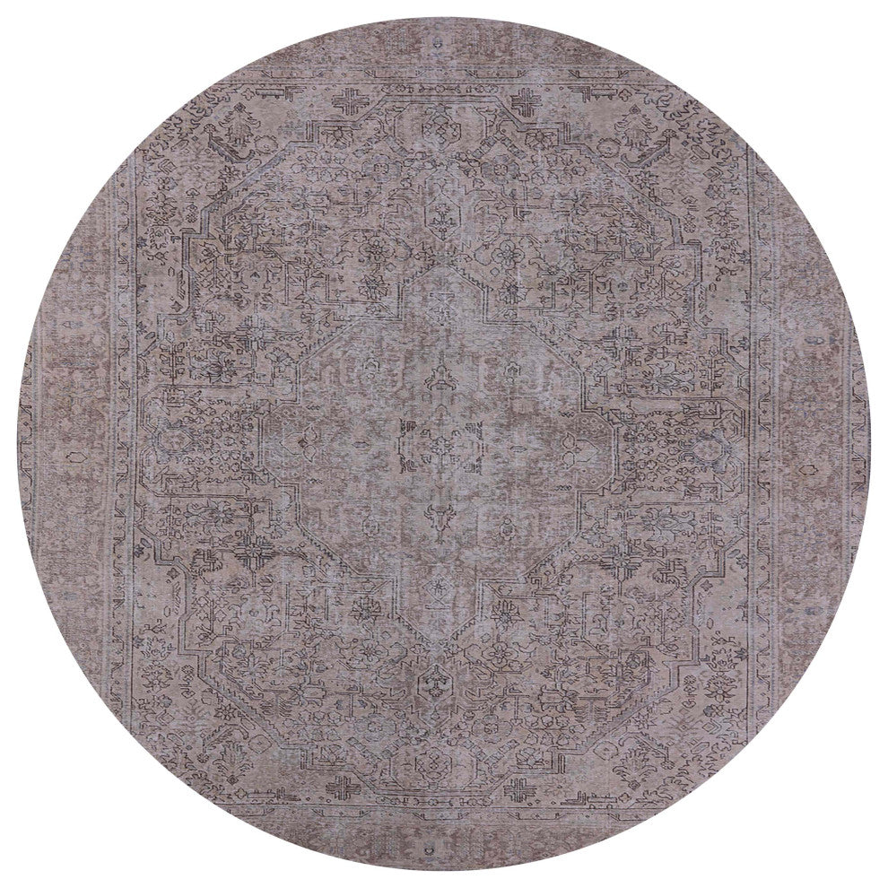 Ahgly Company Indoor Round Mid-Century Modern Area Rugs, 6' Round