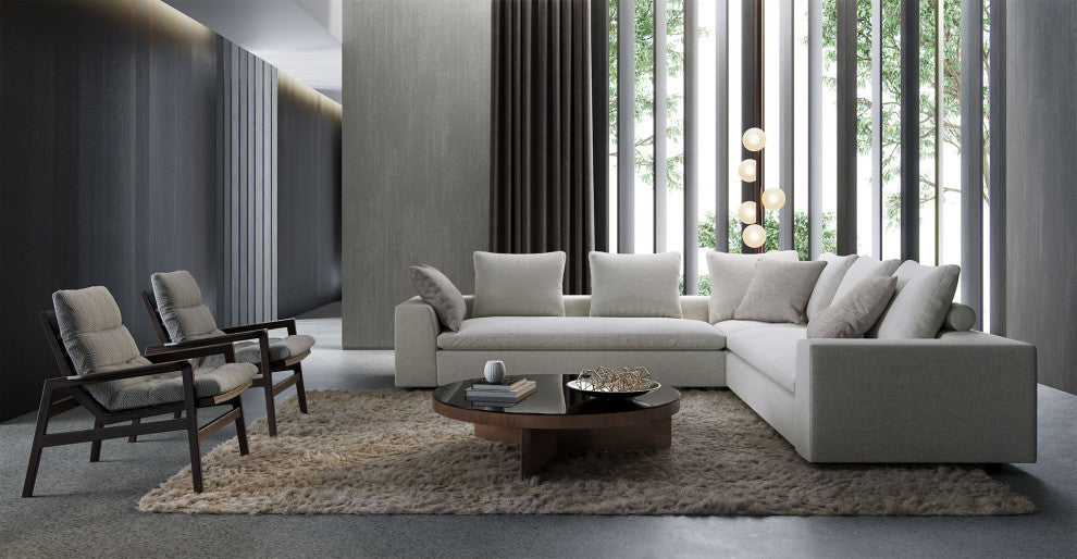 Lucerne Modular Chaise, Ashen Fabric, Ashen Fabric, Set03-3pc