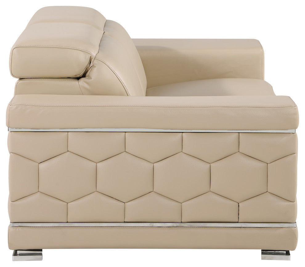 Oliver Genuine Loveseat, Beige