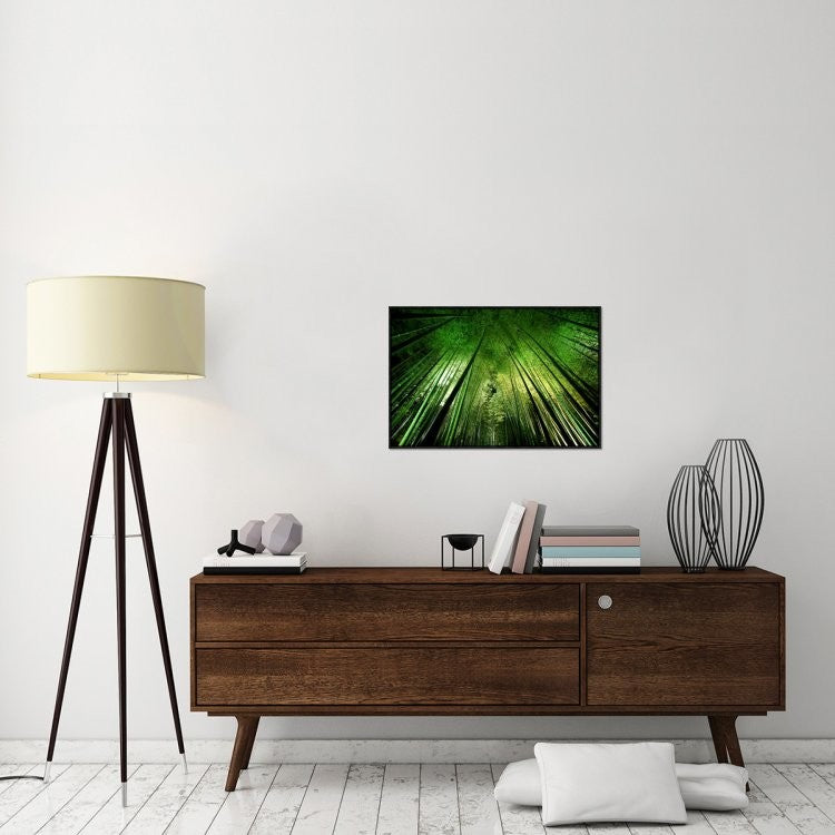 "Bamboo Night" Framed Canvas Giclee by Takeshi Marumoto, 31x21"