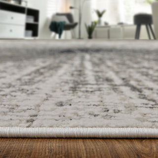 Orin Modern Abstract, Ivory/Gray/Blue, 3'11"x6' Accent Rug