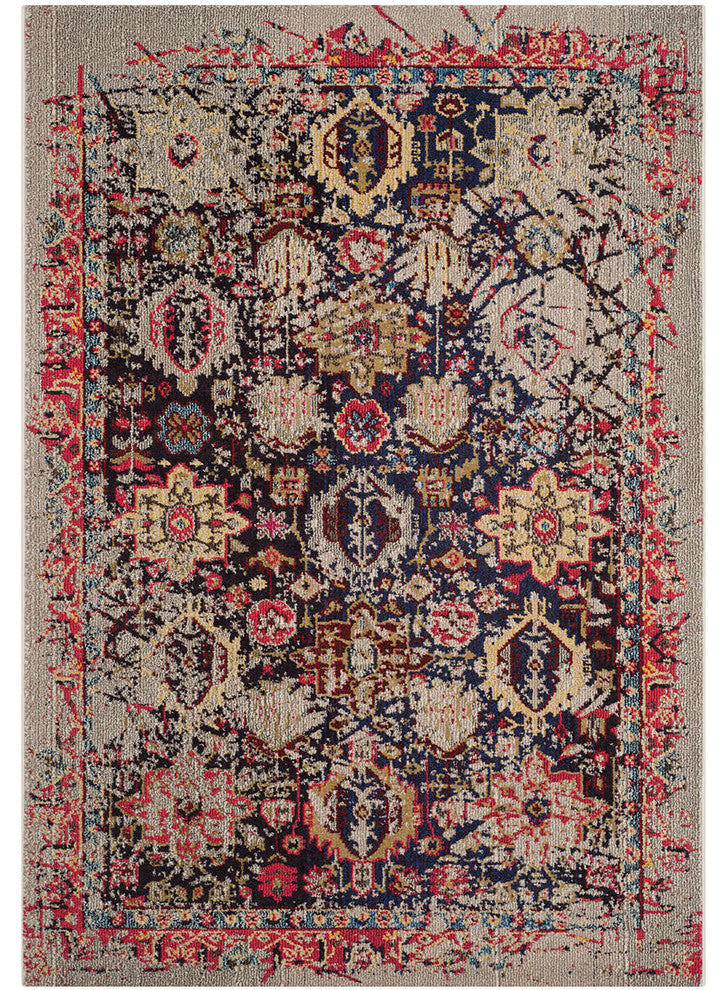 Safavieh Monaco Mnc206G Vintage/Distressed Rug, Gray/Multi, 2'2"x4'0"