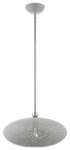 Livex Lighting Charlton 1 Light Nordic Gray, Brushed Nickel Medium Pendant