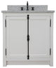 30" Single Vanity, Glacier Ash, Gray Granite Top, Rectangle Sink