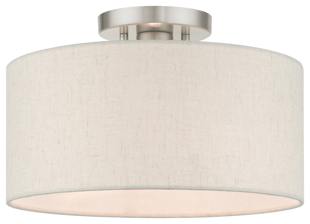 Brushed Nickel Casual, Transitional, Versatile, Minimal Semi Flush