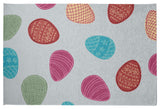 Egg Hunt Easter Chenille Rug, Etched Glass Gray, 2'x3'