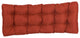 46"X19" Tufted Solid Outdoor Spun Polyester Loveseat Cushion, Cinnamon