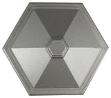Esagono Metal Drapery Medallion Holdback, Pewter