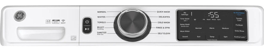 GE 4.8 cu. ft. Capacity Smart Front Load Washer