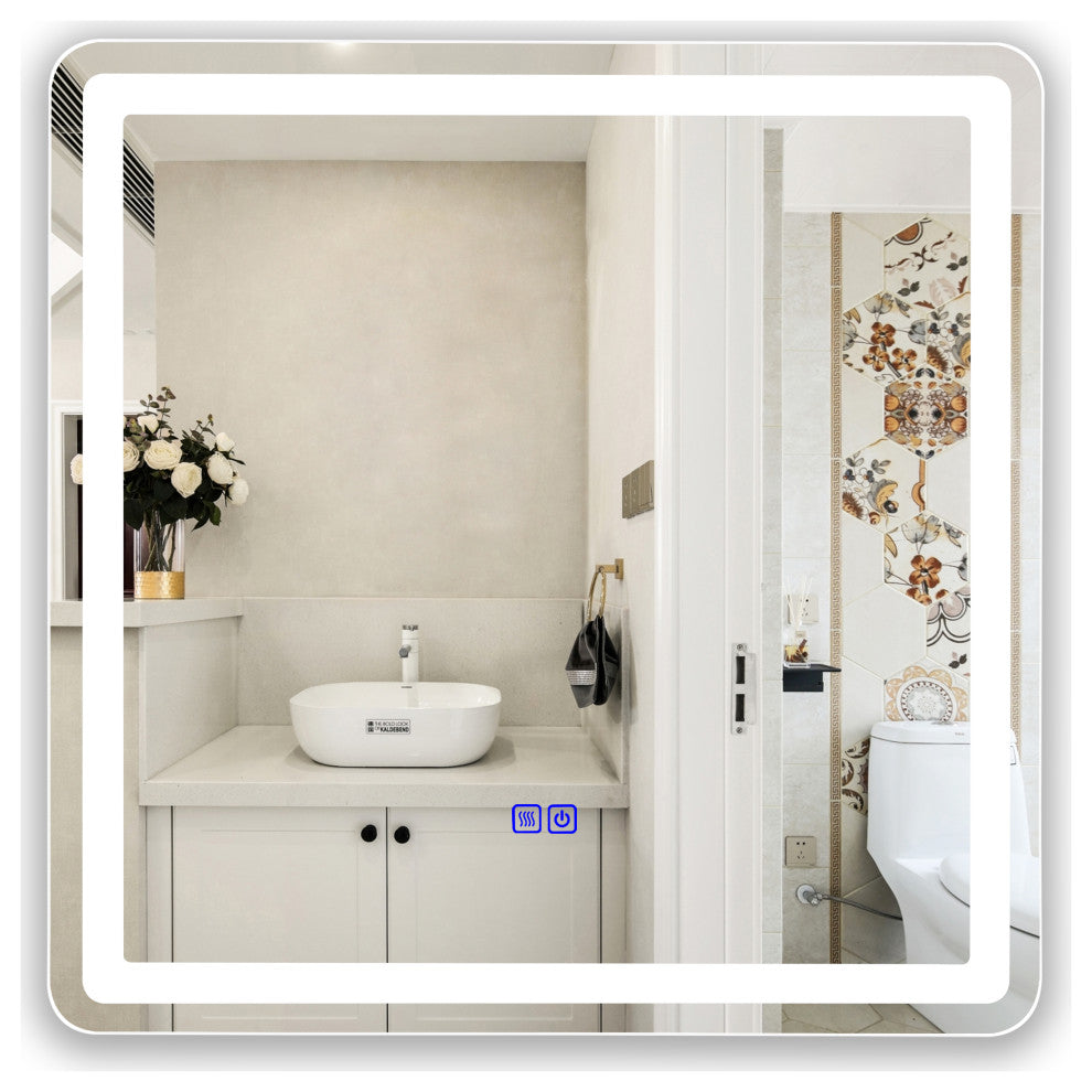 CHLOE Lighting LUMINOSITY Square TouchScreen LED Mirror