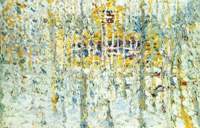 Kazimir Malevich Landscape With Yellow House, 18"x27" Wall Decal