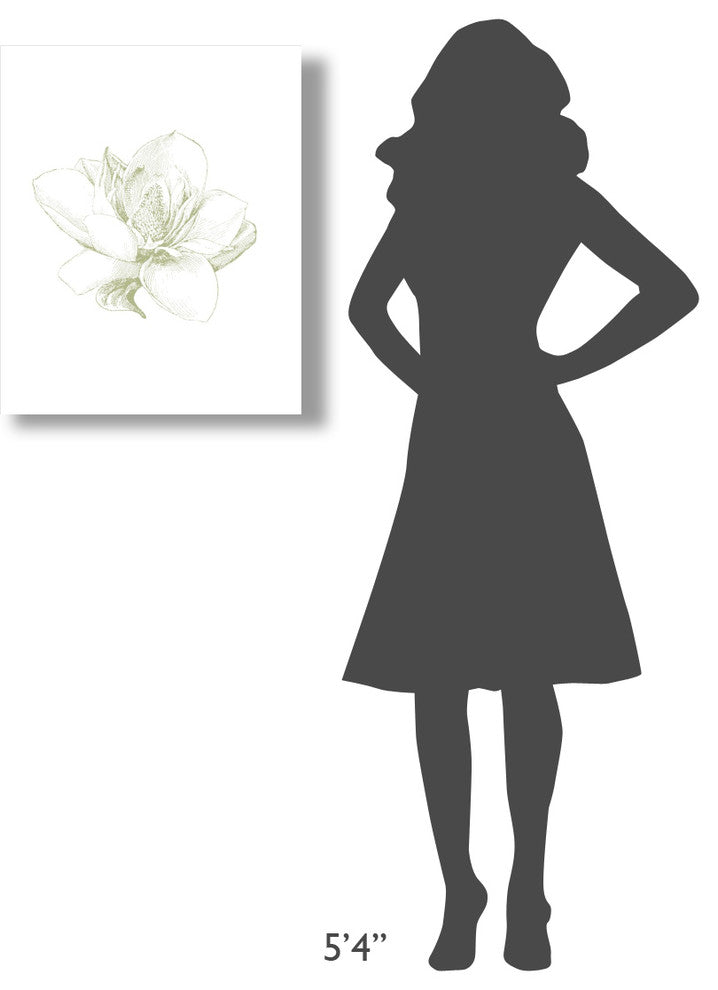 "Le Jardin Printemps Pattern I Magnolia" Paper Print by Sue Schlabach, 22"x26"