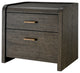 Oak 2-Drawer Nightstand, Eichholtz Joane, Black
