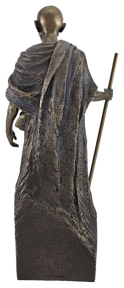 Bronzed Mohandas Mahatma Gandhi Statue
