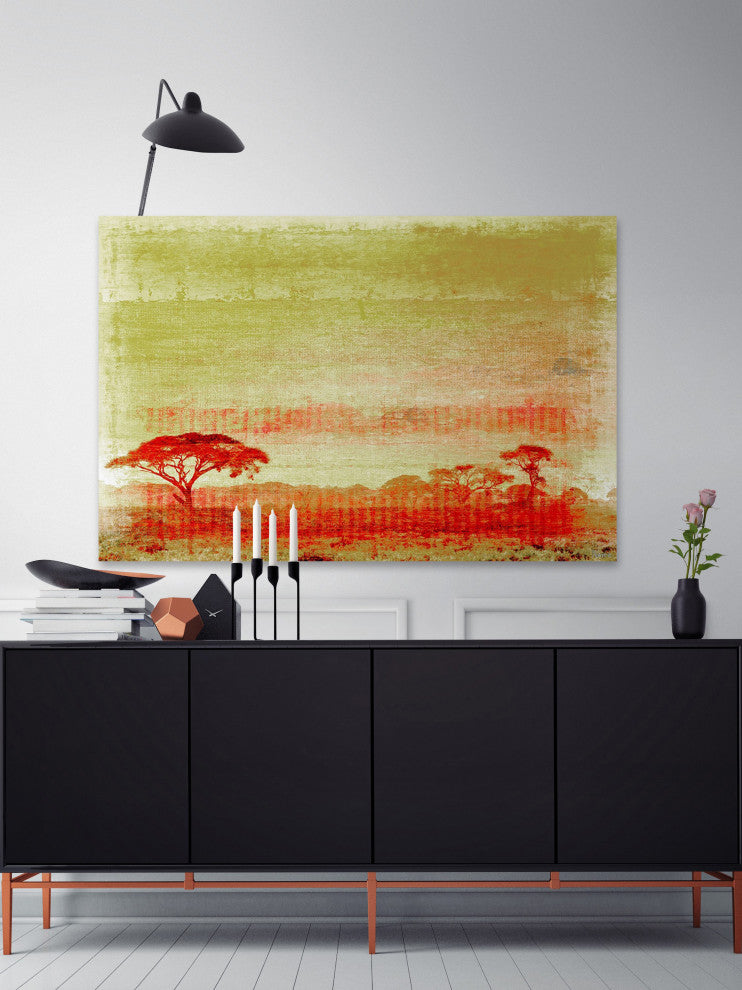 "Africa" Print on Canvas, 18"x12"