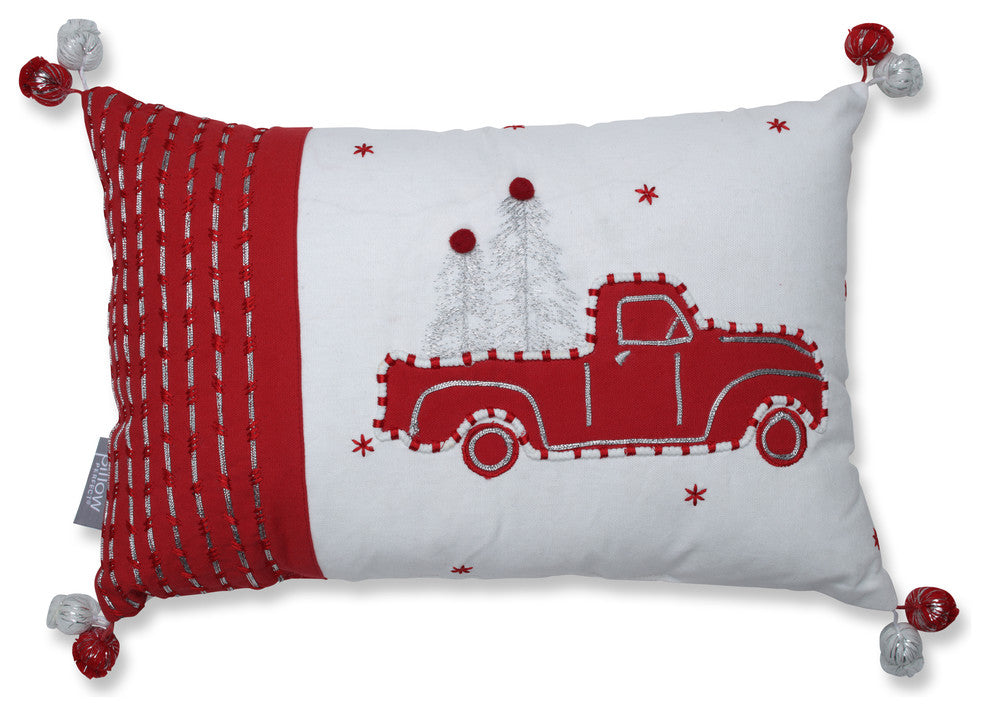 Truck and Trees Lumbar Pillow