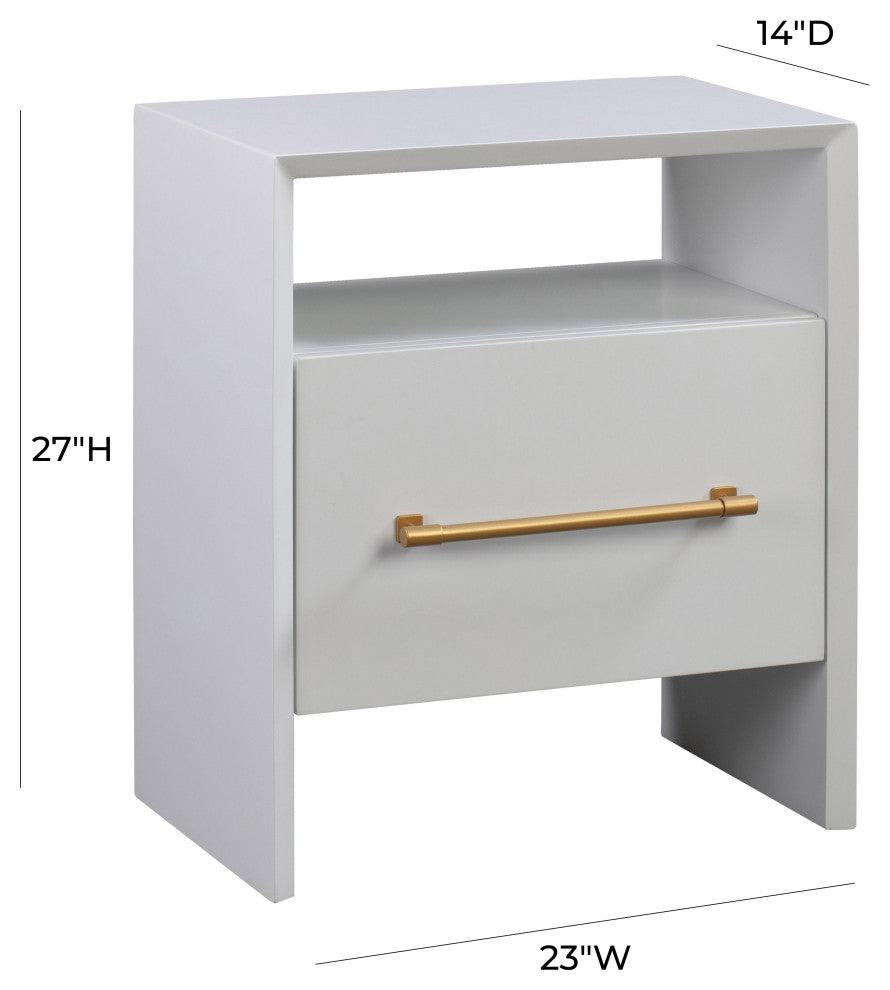 Libre White Nightstand - White