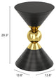 Sofa Side Table, Round, Metal Iron, Black, Gold, Lounge Cafe Lobby Hospitality