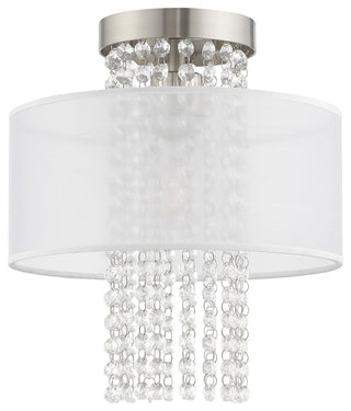 Livex Lighting Brushed Nickel 1-Light Ceiling Mount