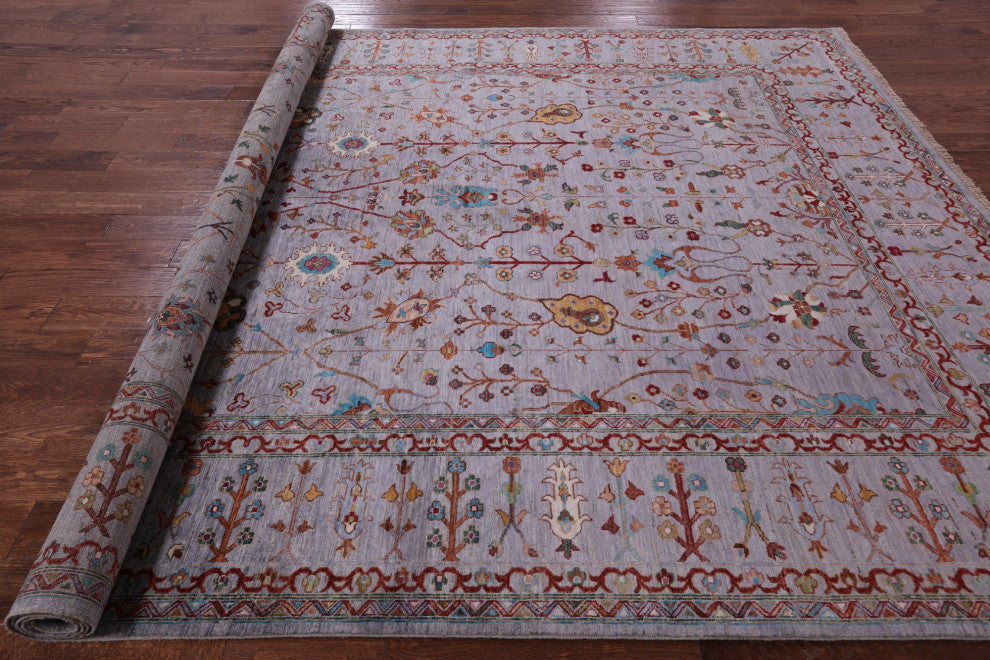 Handmade Persian Tabriz Wool Rug 9' 1" X 12' 0" Q7539